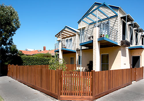 Merbau picket fence